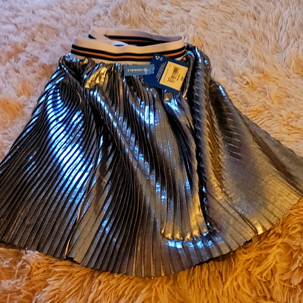 Silver or black reversible skirt
